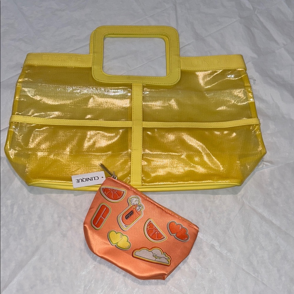NEW Clinique Beach/Pool Swim Tote Bundle